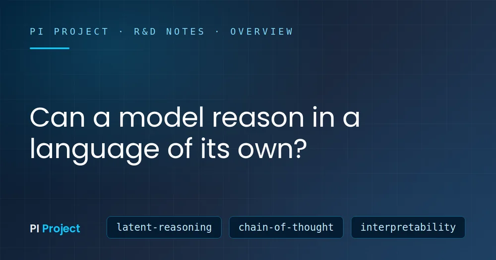 Machine-native reasoning research notes