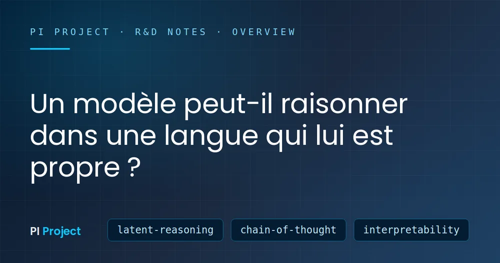Notes de recherche sur le raisonnement natif machine