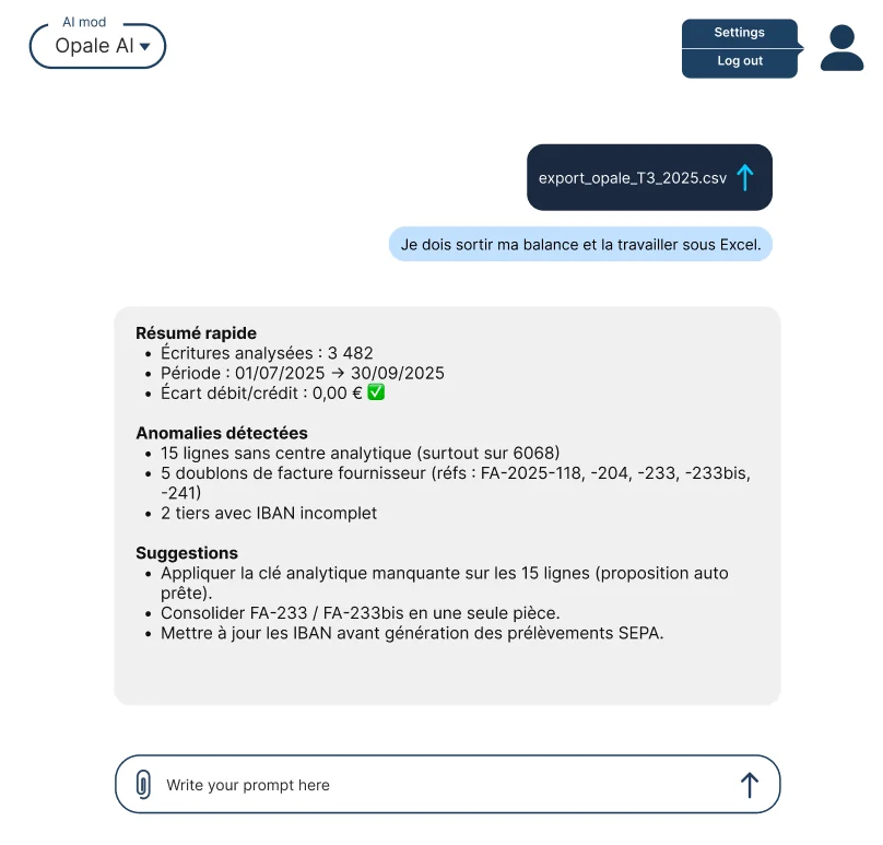 Opale AI screenshot